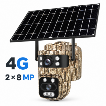 4G СОЛАРНА ЛОВНА КАМЕРА 2 × 8MP IP66 